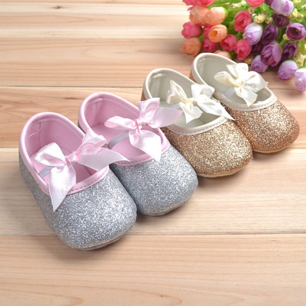 Baby Girl Silver Glitter Princess Slip-On - Picture 3 of 4